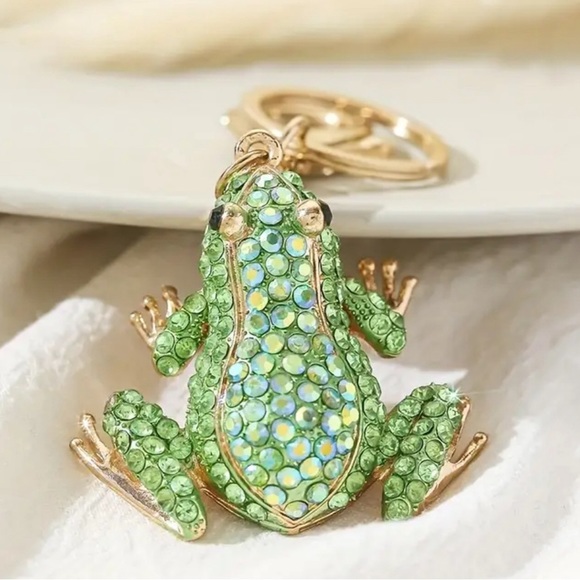 3/$20 Sparkly Whimsical Frog Keychain - Picture 1 of 9